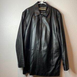 Wilsons Leather Pelle Studio thinsulate Black Leather Jacket sz M